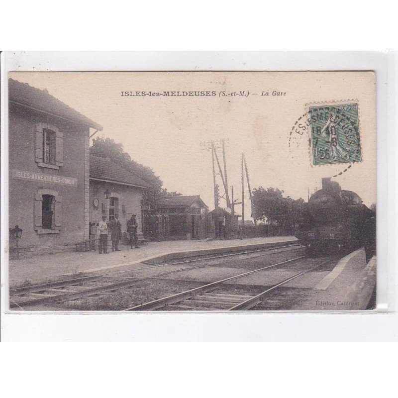 ISLES-les-MELDEUSES: la gare - très bon état