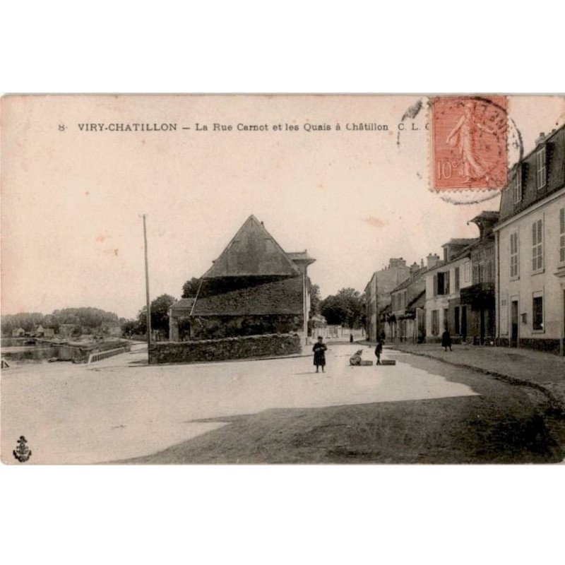 VIRY-CHATILLON: la rue carnot et les quais à châtillon - très bon état