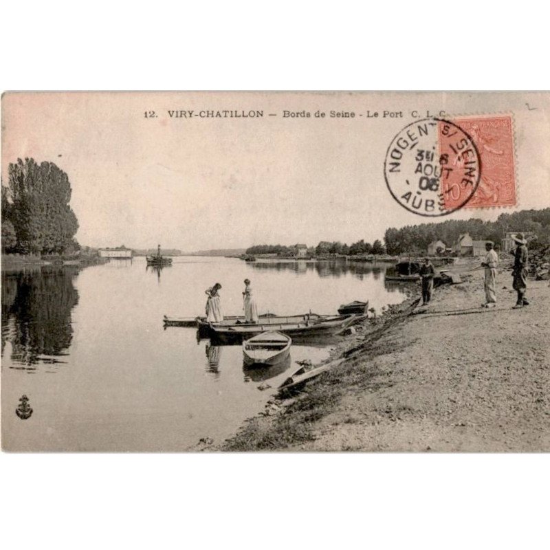 VIRY-CHATILLON: bords de seine, le port - très bon état