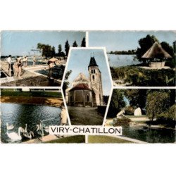 VIRY-CHATILLON: la piscine les étangs l'église le parc les cygnes - très bon état