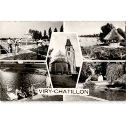 VIRY-CHATILLON: la piscine les étangs l'église le parc les cygnes - très bon état