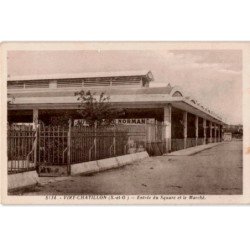 VIRY-CHATILLON: entrée du square et le marché - très bon état