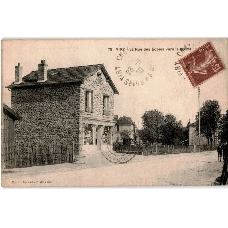 VIRY-CHATILLON: la rue des écoles vers la mairie - très bon état
