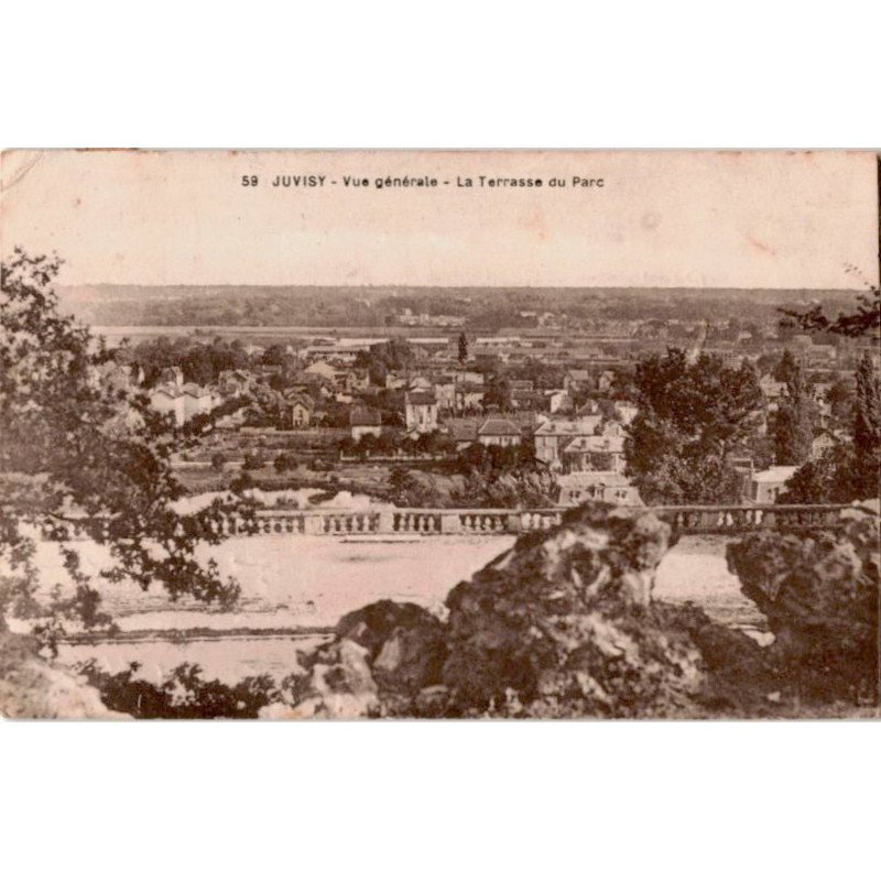 JUVISY: vue générale, la terrasse du parc - très bon état