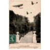 JUVISY-sur-ORGE: un passage d'aéroplanes au-dessus du petit escalier du parc - état