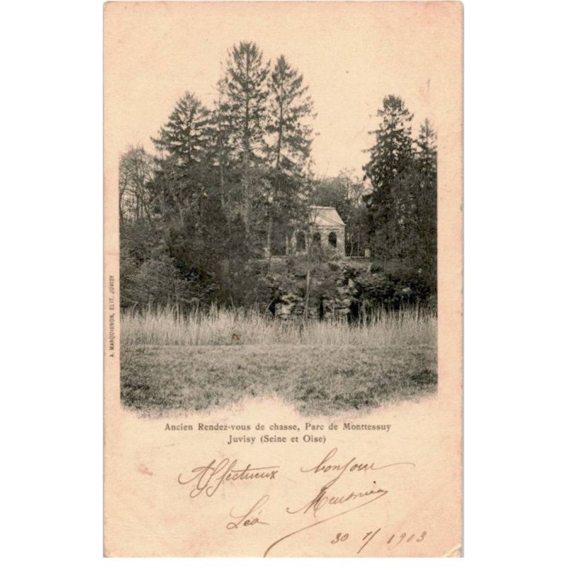 JUVISY: ancien rendez-vous de chasse, parc de monttessuy - état