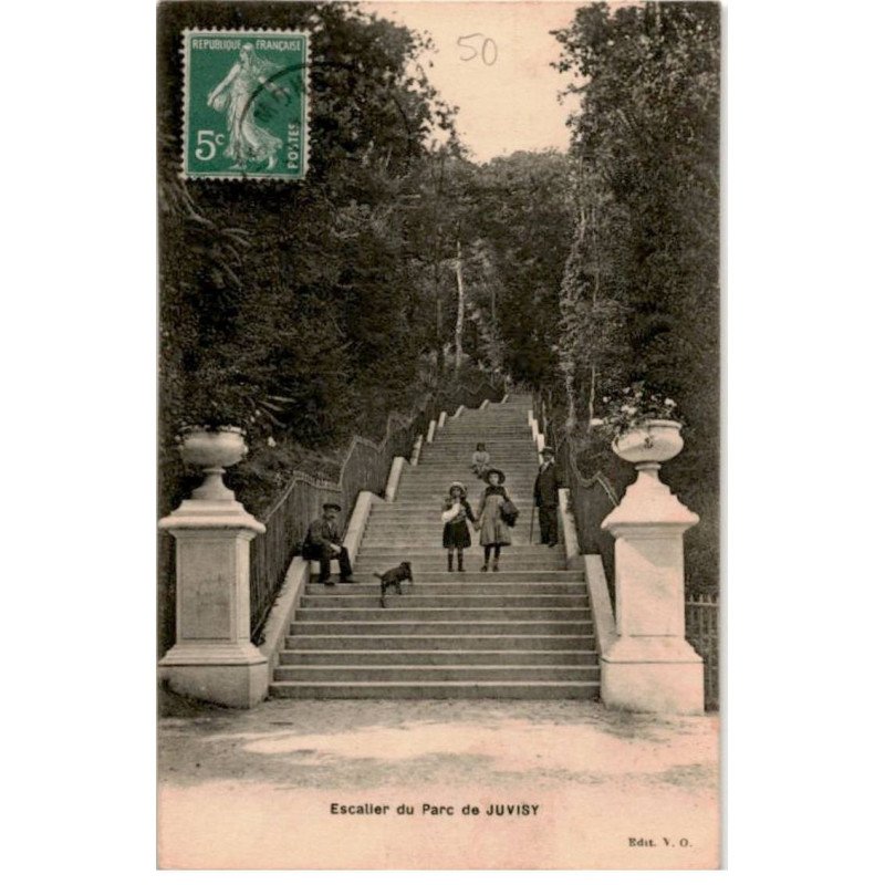 JUVISY: escalier du parc de juvisy - très bon état