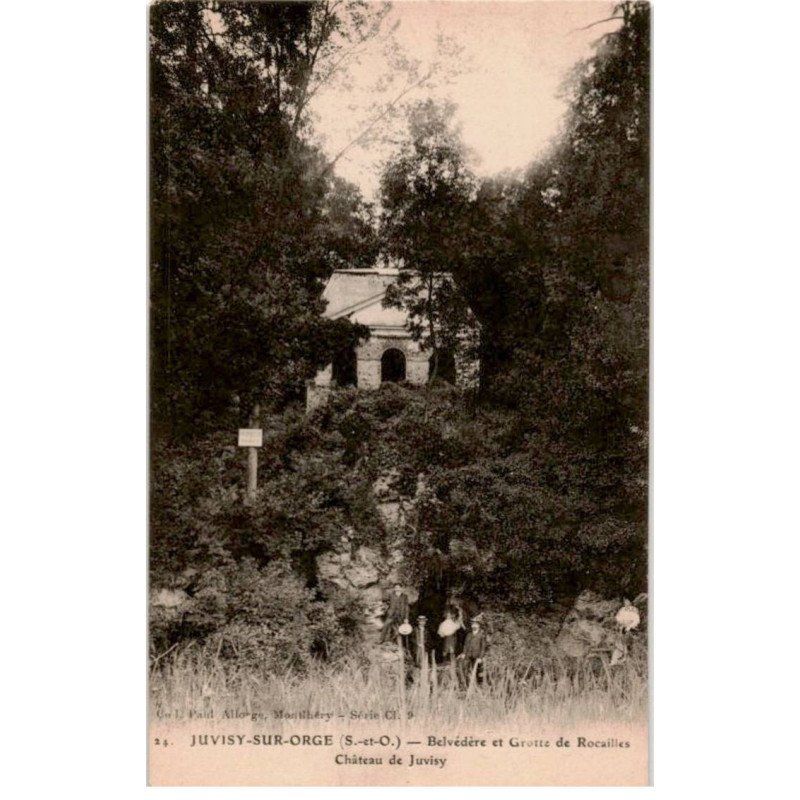 JUVISY-sur-ORGE: belvédère et grotte de rocailles château de juvisy - très bon état