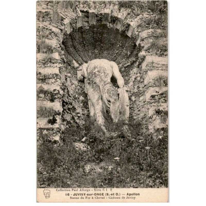 JUVISY-sur-ORGE: apollon statue du fer à cheval, château de juvisy - très bon état
