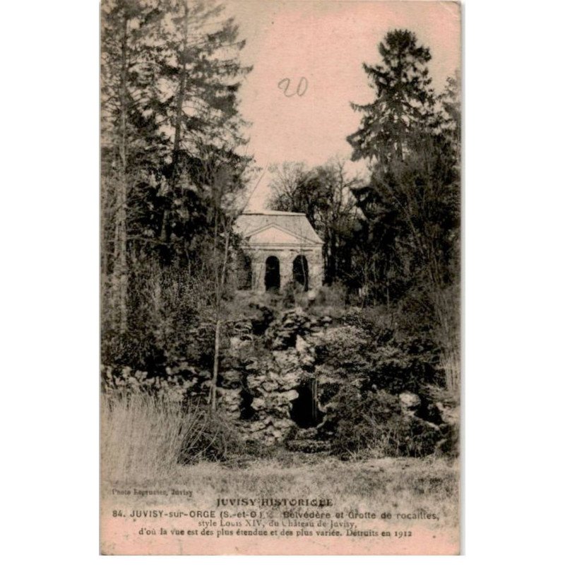 JUVISY-sur-ORGE: belvédère et grotte de rocailles -  état
