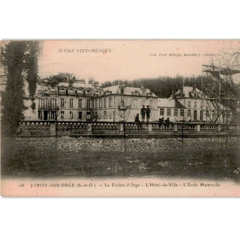 JUVISY-sur-ORGE: la rivière d'orge, l'hôtel-de-ville, l'école maternelle - très bon état