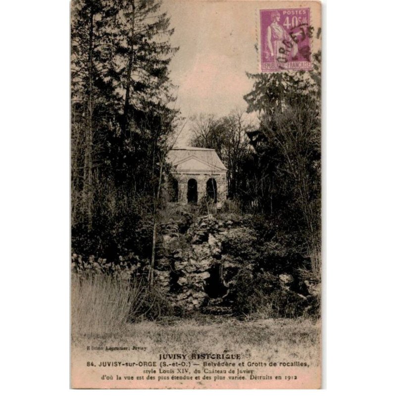 JUVISY-sur-ORGE: belvédère et grotte de rocailles - très bon état