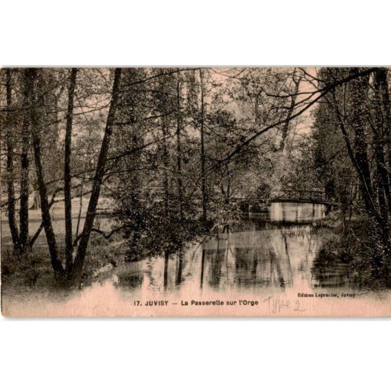JUVISY-sur-ORGE: la passerelle sur l'orge - très bon état