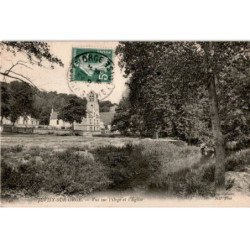 JUVISY-sur-ORGE: vue sur l'orge et l'église - très bon état