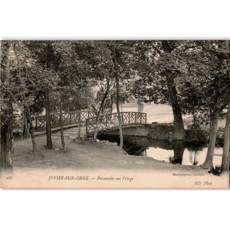 JUVISY-sur-ORGE: passerelle sur l'orge - très bon état