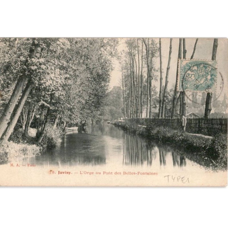 JUVISY-sur-ORGE: l'orge au pont des belles-fontaines - très bon état