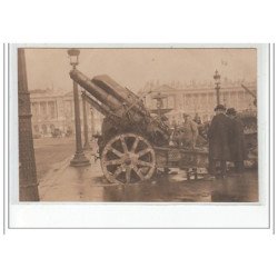 PARIS 1er : carte photo de canons sur la place de la Concorde (ww1) - très bon état