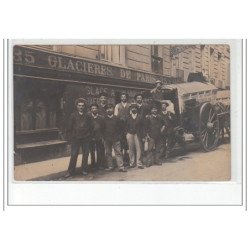 PARIS 1er : carte photo des Glacières de Paris au 35 rue Montpensier (le long du Palais Royal) - très bon état