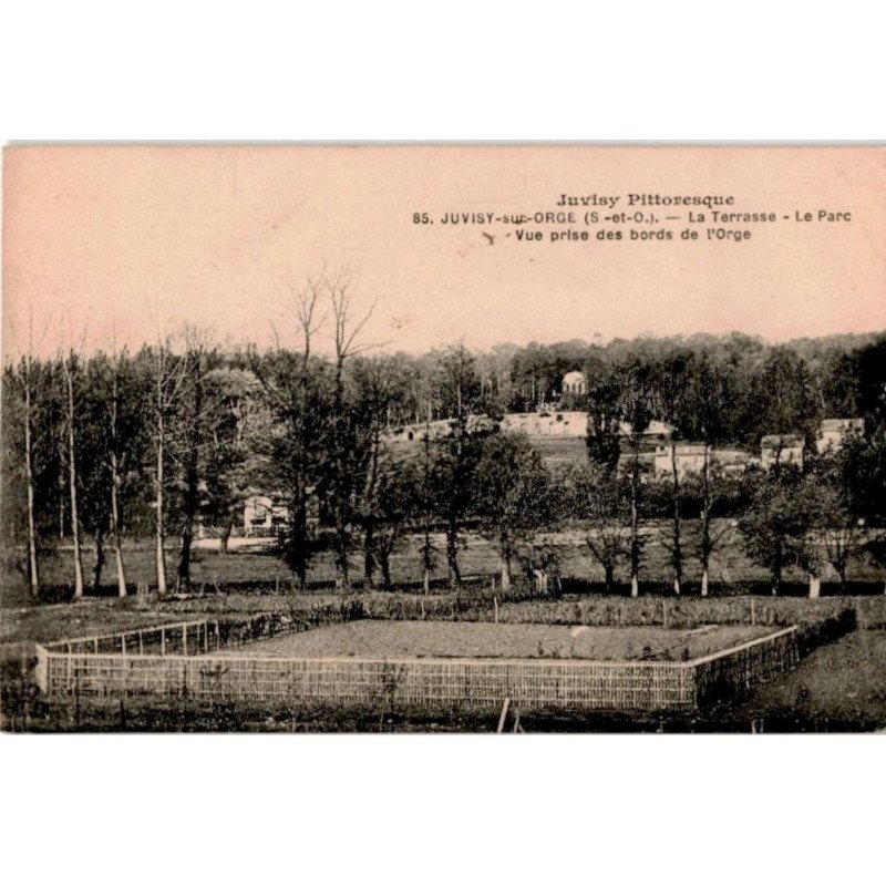 JUVISY-sur-ORGE: la terrasse, le parc, vue prise des bords de l'orge - très bon état