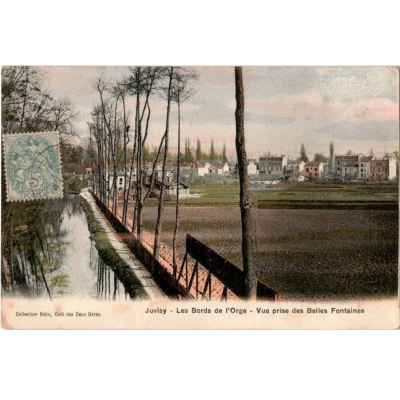 JUVISY-sur-ORGE: les bords de l'orge, vue prise des belles fontaines - bon état