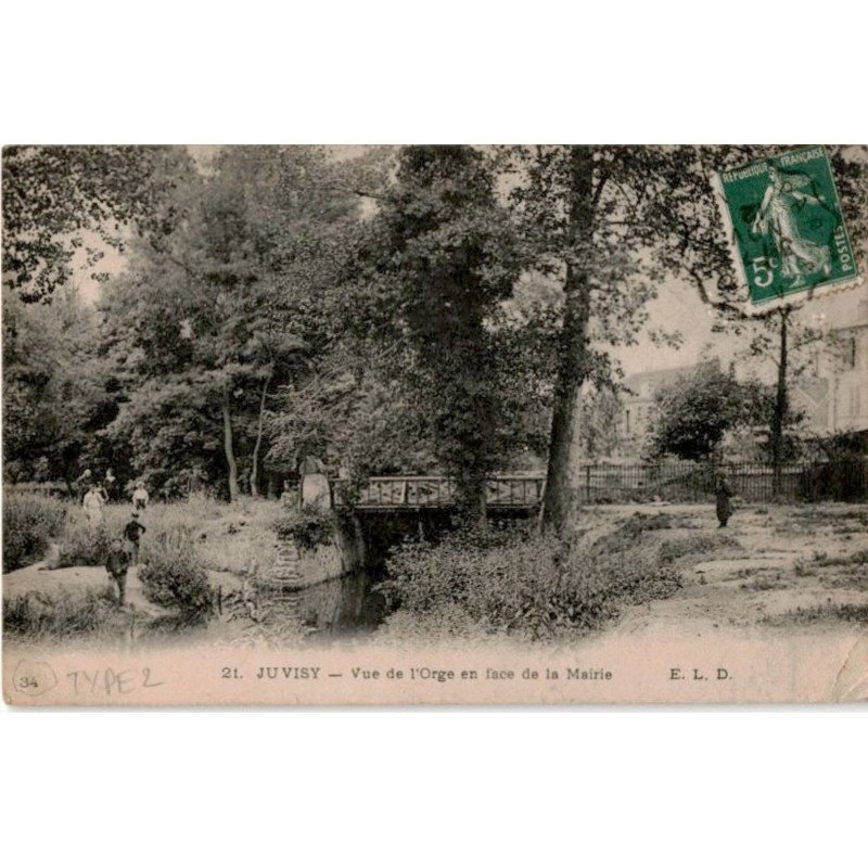 JUVISY-sur-ORGE: vue de l'orge en face de la mairie - très bon état