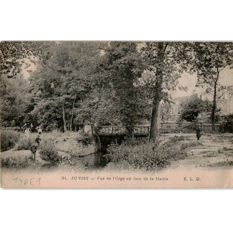 JUVISY-sur-ORGE: vue de l'orge en face de la mairie - très bon état