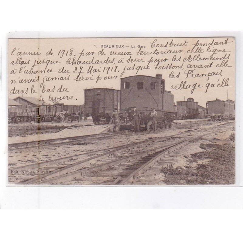BEAURIEUX: la gare - très bon état
