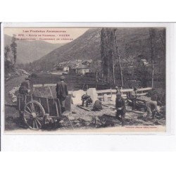 SIGUER: route de vicdessos, les ardoisière, chargement de l'ardoise - état