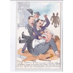 ILLUSTRATEUR BOBB FALLIERES: dans une de ses promenades matinales, Fallière est attaqué - très bon état