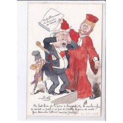 ILLUSTRATEUR BOBB FALLIERES: retablissement de la peine de mort, on fait bien de la peine à Armand - très bon état