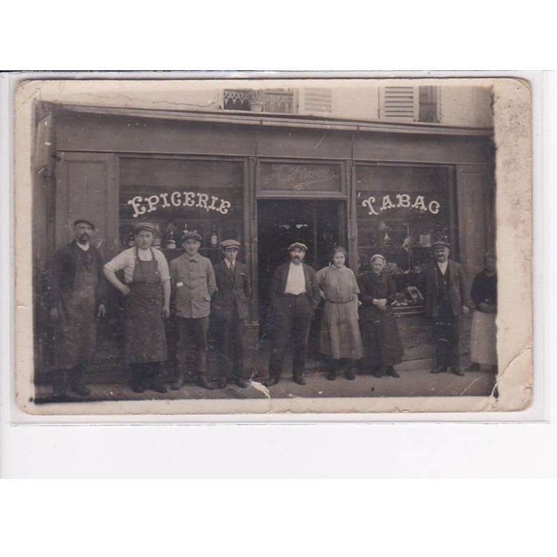 MERU - Carte photo - Café Tabac Place de l'Hôtel de Ville - état