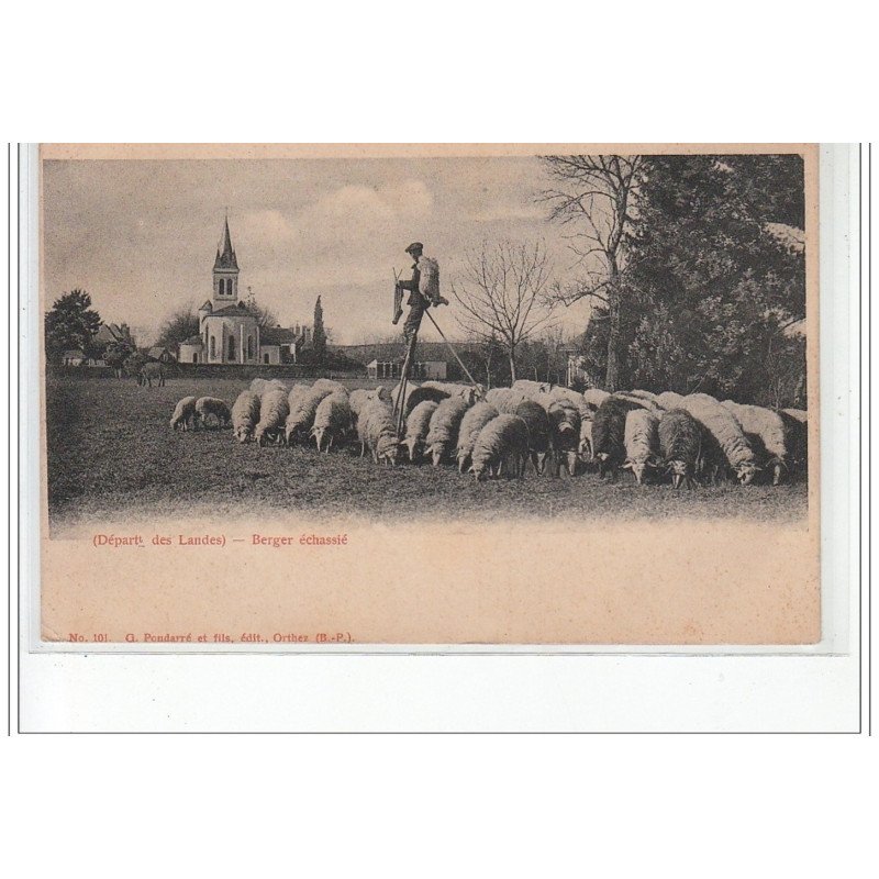 Département des LANDES - Berger échassié - très bon état Département des LANDES - Berger échassié - très bon état