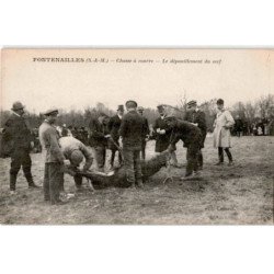 FONTENAILLES: chasse à courre, le dépouillement du cerf - très bon état