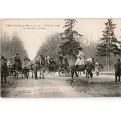 FONTENAILLES: chasse à courre en attendant l'attaque - très bon état