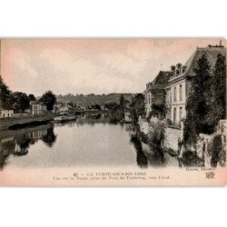 LA FERTE SOUS JOUARRE: vue sur la marne prise du pont du faubourg vers l'aval - très bon état