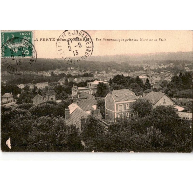 LA FERTE SOUS JOUARRE: vue panoramique prise au nord de la ville - très bon état