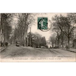 FONTAINEBLEAU: avenue du chemin de fer et descente de la gare - très bon état