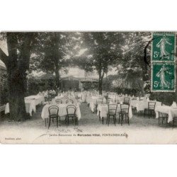 FONTAINEBLEAU: jardin-restaurant de mercedes hôtel - état