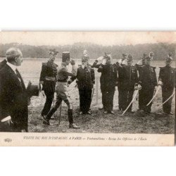 FONTAINEBLEAU: visite du roi d'espagne à paris, revue des officiers de l'école - très bon état