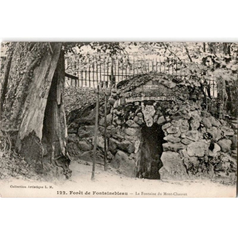 FONTAINEBLEAU: forêt, la fontaine du mont-chauvet - état