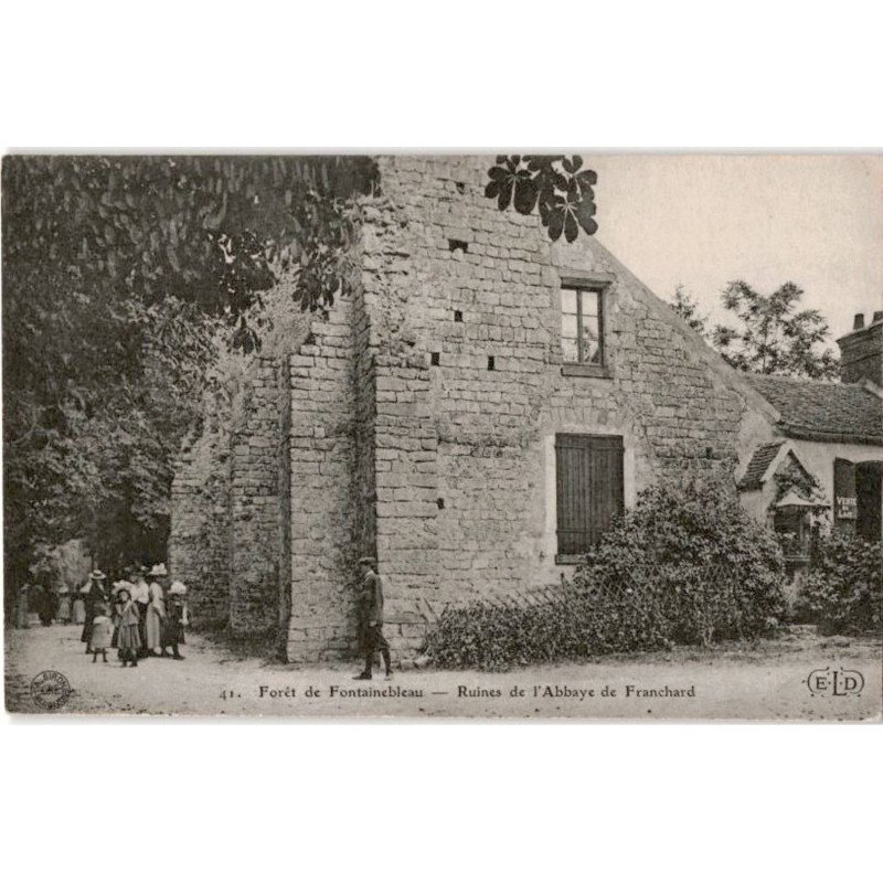 FONTAINEBLEAU: ruines de l'abbaye de franchard - très bon état