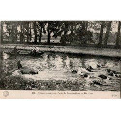 FONTAINEBLEAU: chasse à courre en forêt de fontainebleau, bat l'eau - très bon état