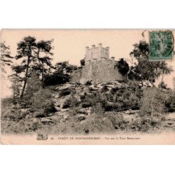 FONTAINEBLEAU: forêt, vue sur la tour denecourt - très bon état