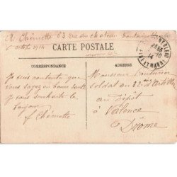 FONTAINEBLEAU: la place centrale, statue du général damesne - état