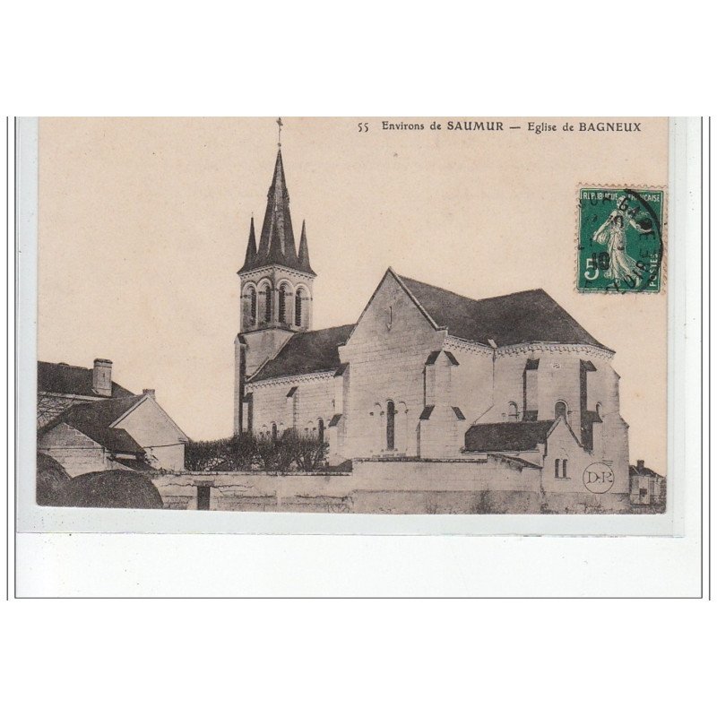 Environs de SAUMUR - Eglise de BAGNEUX - très bon état