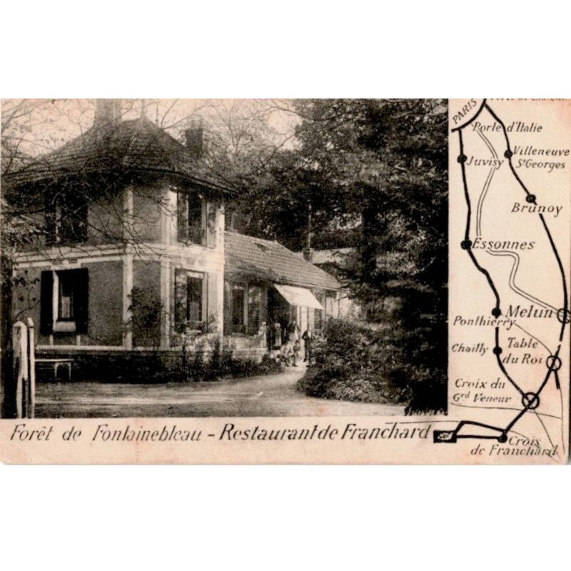 FONTAINEBLEAU: forêt de fontainebleau restaurant de franchard - très bon état