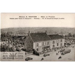 OZOUER-le-VOULGIS: hôtel et pension salons pour noces et banquets, dancing, aux trois épis - très bon état
