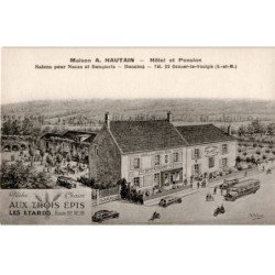 OZOUER-le-VOULGIS: hôtel et pension salons pour noces et banquets, dancing, aux trois épis - très bon état