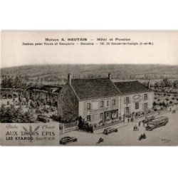 OZOUER-le-VOULGIS: hôtel et pension salons pour noces et banquets, dancing, aux trois épis - très bon état