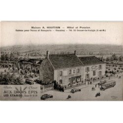 OZOUER-le-VOULGIS: hôtel et pension salons pour noces et banquets, dancing, aux trois épis - très bon état